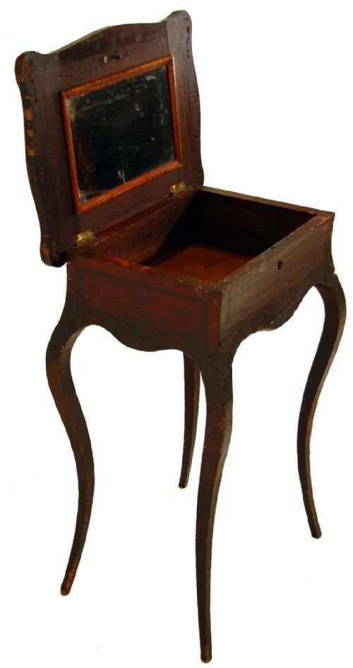 French Antique Vanity Ladies Painted Occasional Table