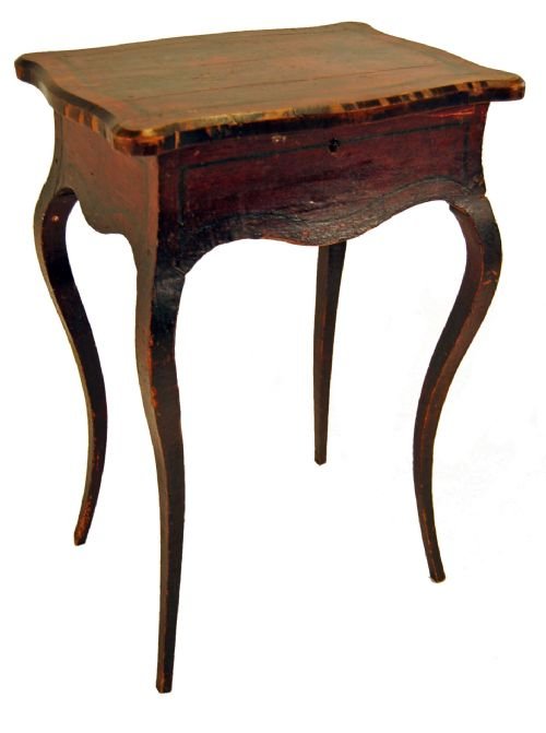 fig 1. French Antique Vanity Ladies Painted Occasional Table