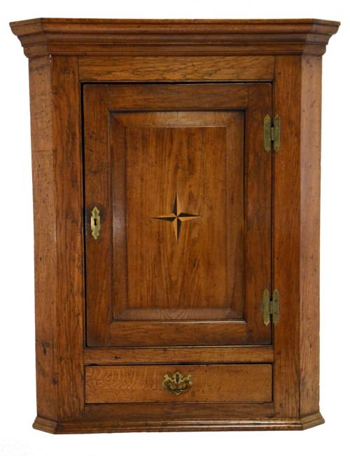 Fine Oak Corner Cupboard Cabinet Antique Georgian C1750
