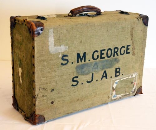 fig 1. Leather Oxford Travel Luggage Suitcase Vintage English