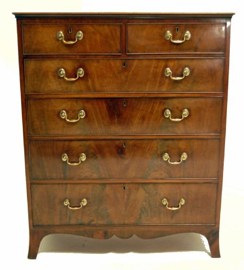 fig 2. Fine Chest Drawers Large Antique Georgian c1800 Tallboy