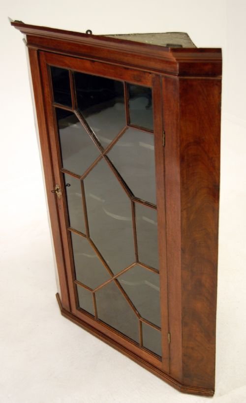 Fine Glazed Corner Cupboard Cabinet Antique C1790