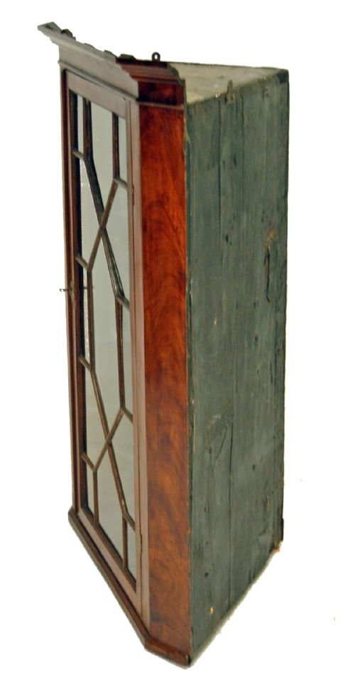 fig 1. Fine Glazed Corner Cupboard Cabinet Antique c1790