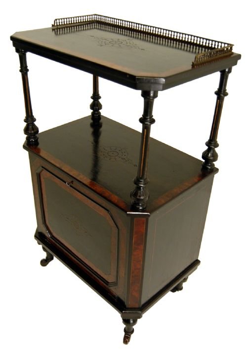 fig 1. Fine Antique Music Cabinet WhatNot Display Table c1830