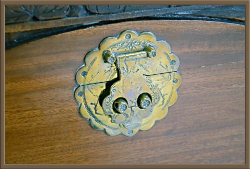 fig 1. Camphor Wood Storage Trunk Shipping Chest Box Antique
