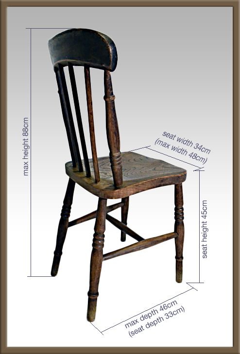 fig 1. Pair of Windsor Country Elm Stick Chairs Antique c1880