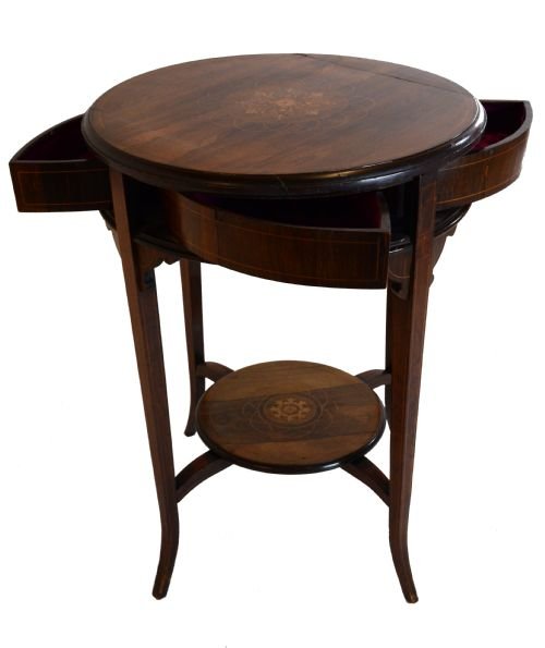 fig 3. Petal Bijouterie Side Table Sewing Box Display Antique
