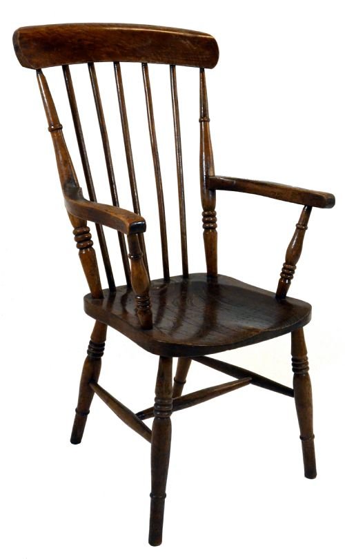 Windsor High Back Chair Country Elm Stick Armchair