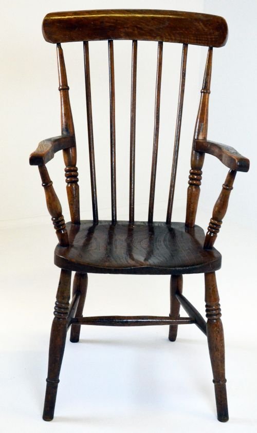 fig 1. Windsor High Back Chair Country Elm Stick Armchair