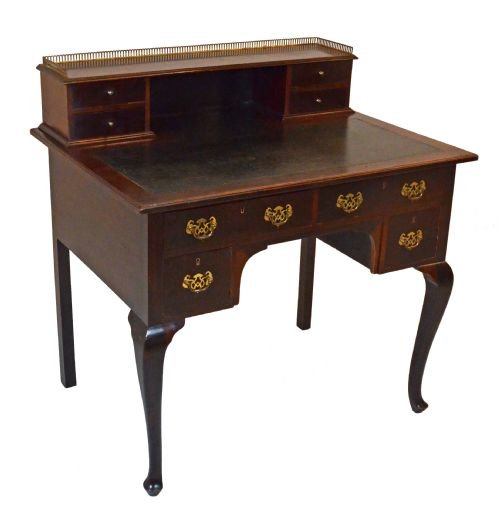 fig 3. Antique Writing Table Desk Bureau Leather Top c1900