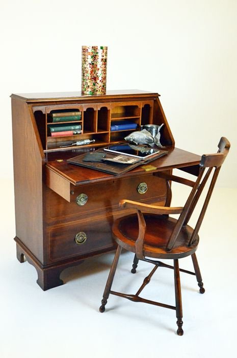 Antique Mahogany Bureaux Davenport Bureau Cheveret Desk