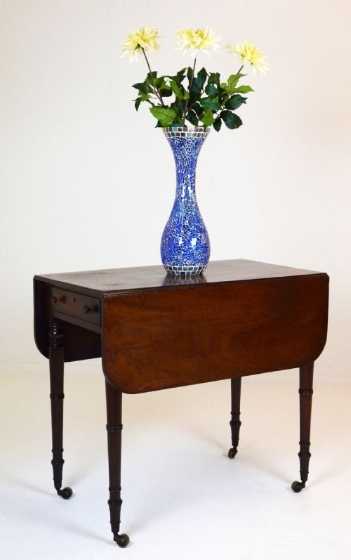 	
English Pembroke Table Regency Antique Sofa Side Tea