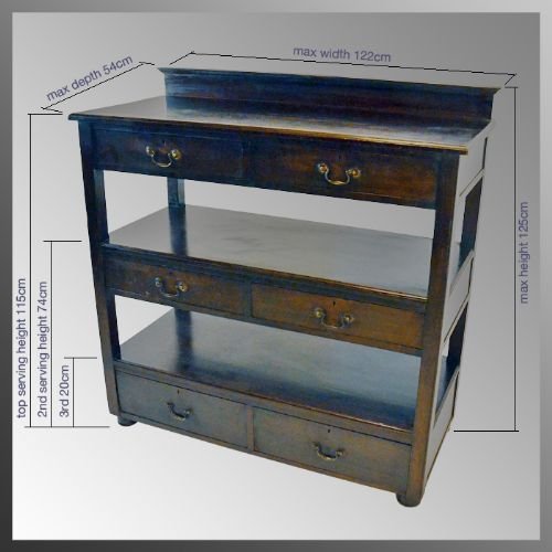 fig 1. Buffet Serving Trolley Sideboard Side Server Cabinet
Edwardian Antique 6 Drawer Cutlery China Display Chest