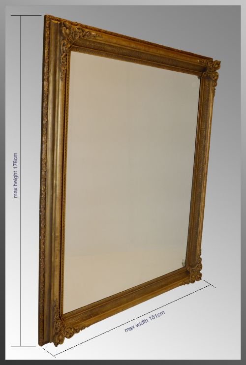 Large Victorian Gilt Mirror Overmantle Antique 6' X 5'
Huge - Bevelled Glass - Floor Standing or Wall Mounted
