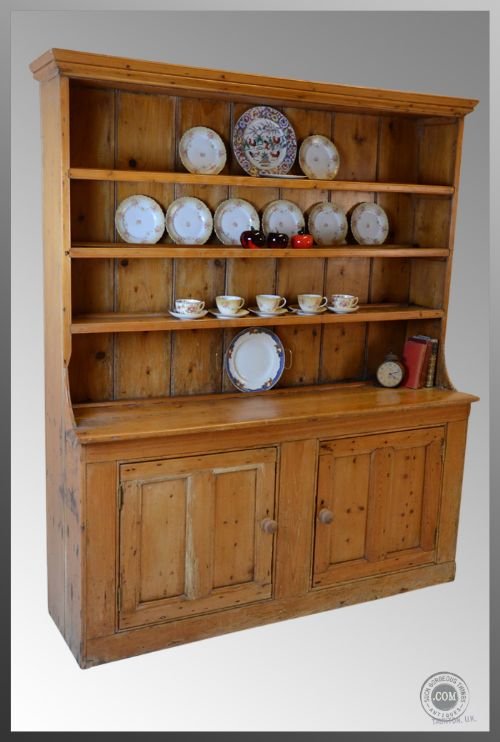 	
Antique Pine Kitchen Dresser Sideboard Display Cabinet
victorian Pine -