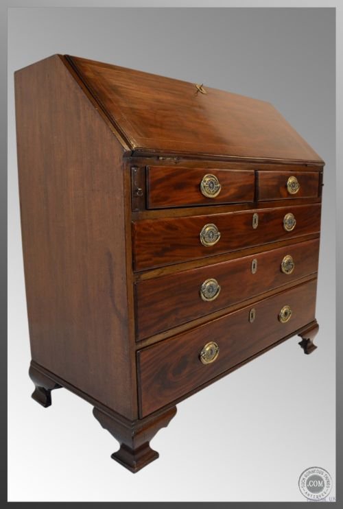Fine Large Cuban Mahogany Bureau Antique Georgian C1780
english - Superbly Fitted Quality Interior New Skiver