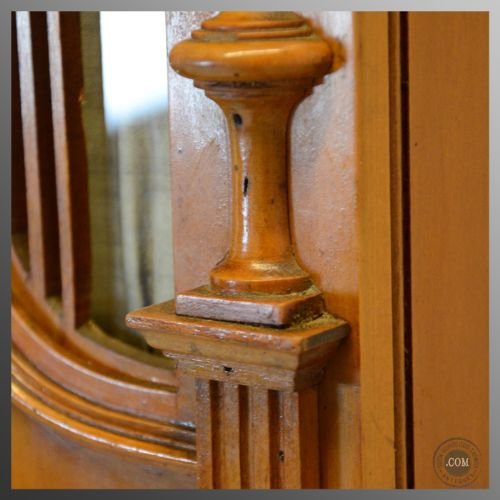 fig 3. Art Nouveau Satinwood Hall Cupboard Cloak Cabinet c1900
Mirror Fronted - Hat & Coat Storage - Superb Condition