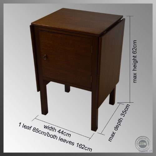 fig 1. Small Size Drop Leaf Table Music Cabinet Pot Cupboard
Victorian - Compact Size - Magazine Storage - Versatile