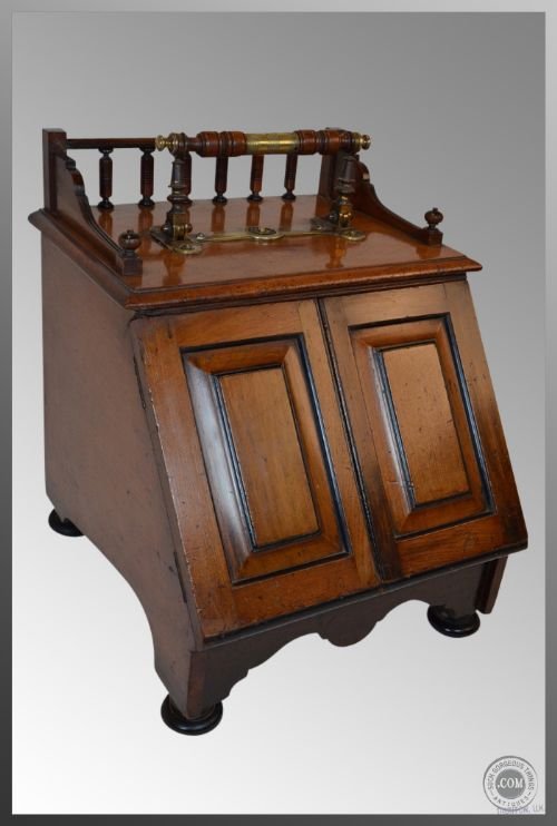 Antique Coal Box Fireside Cabinet Log Bin Purdonium
victorian - Brass Detailing - Storage - Excellent Order