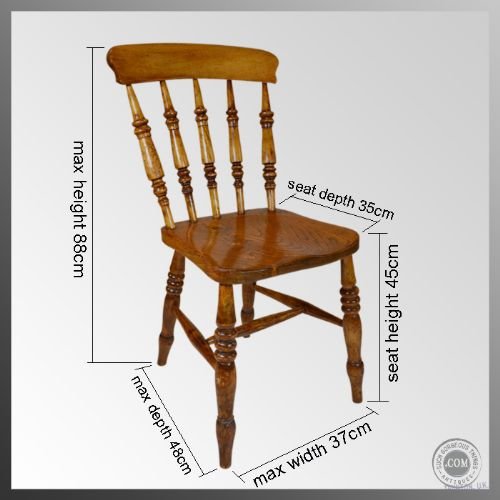 fig 1. 4 Four Elm Kitchen Dining Bandsman Chairs Antique c1850
Lovely Condition - Stylish Windsor Country Chairs
