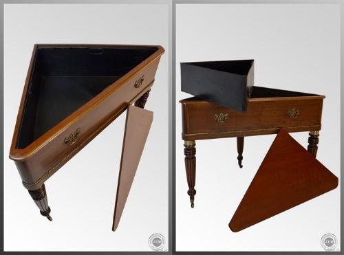 fig 2. English Regency Period Antique Cellarette Jardiniere
Corner Table - Reeded Legs - Stunning Condition - c1820