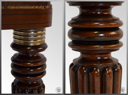 fig 3. English Regency Period Antique Cellarette Jardiniere
Corner Table - Reeded Legs - Stunning Condition - c1820