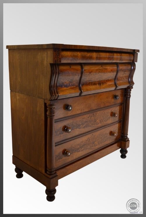 Fine Scottish Scotch Chest Drawers Large Antique C1870
8 Drawers - Excellent Condition - Mother of Pearl Inlay