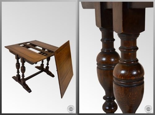 fig 2. Extending Dining Table Oak Draw Leaf Antique c1910
4 - 8 Seater * Great Condition * Twin Pillar Leg Design