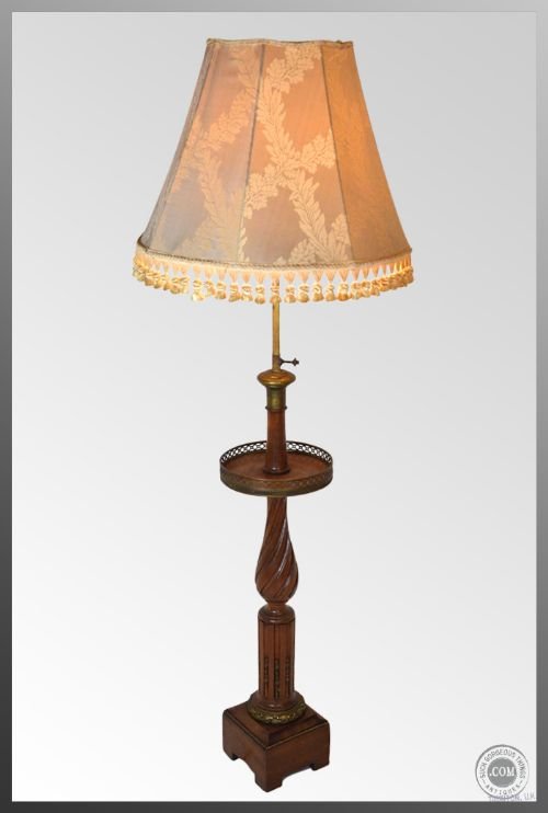 Antique French Floor Tall Standard Lamp & Shade C1900
wine Tray - Gilt Metal - Adjustable Extending - Rewired