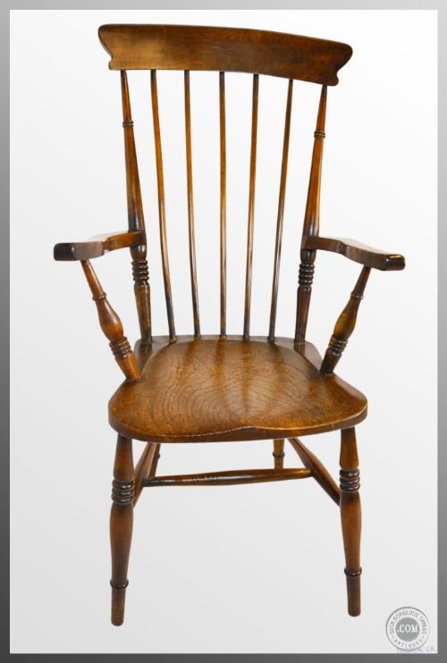 Windsor High Back Chair Country Elm Stick Armchair