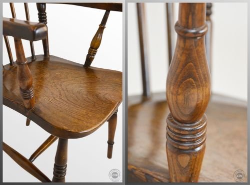 fig 2. Windsor High Back Chair Country Elm Stick Armchair