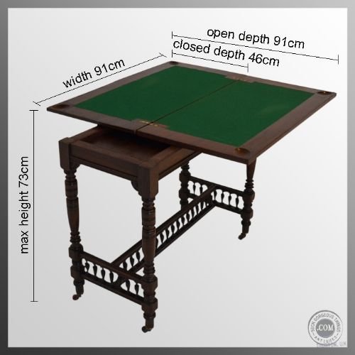 fig 1. Antique Folding Games Card Table James Shoolbred c1900