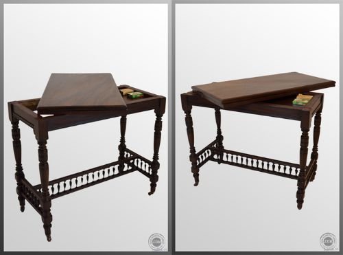 fig 2. Antique Folding Games Card Table James Shoolbred c1900