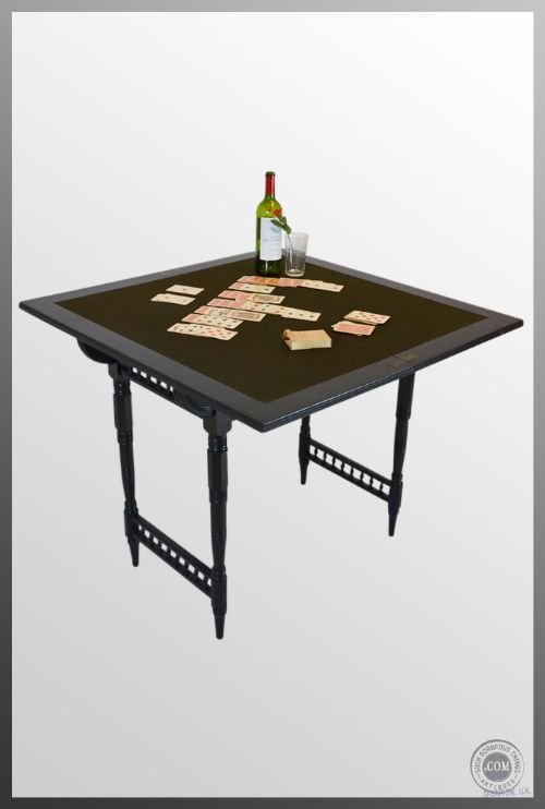 Antique Folding Card Table James Shoolbred C1890 Aesthetic Period
ebonised - Original Tooled Baize - Excellent Condition