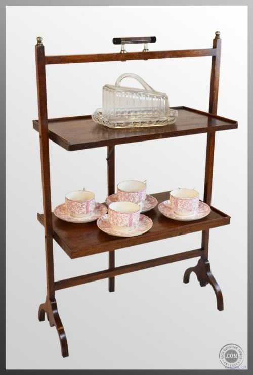 Vintage Folding Cake & Tea Maids Serving Stand Antique