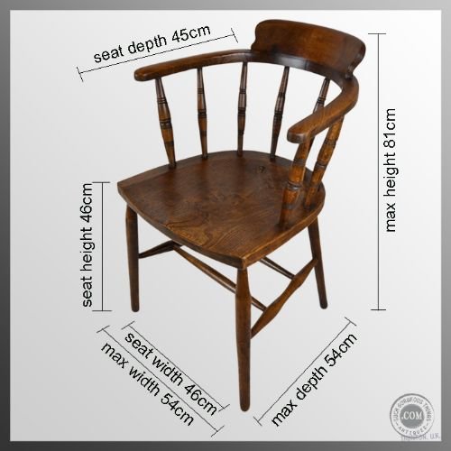 fig 1. Windsor Bow Smokers Armchair Elm Country Chair c1880 Superb Condition - Double Stretcher - Lovely Colour