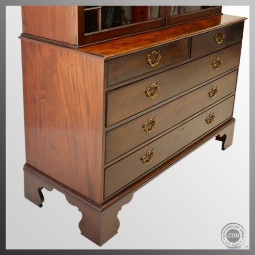 fig 3. Large Chest Drawers Bookcase Library Cabinet Antique
English George lll c1800 Display Case Book Shelves