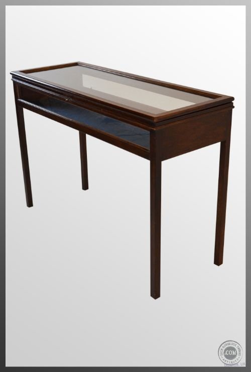 	
Bijouterie Display Case Glass Cabinet Edwardian Antique
collectors Specimen or Retail Shop - Large - With Lock