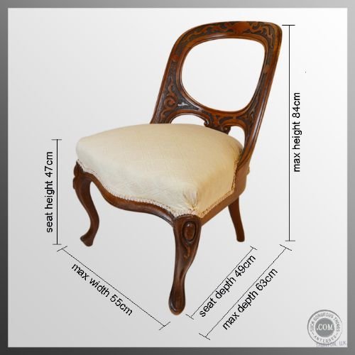 fig 1. Antique Bedroom Hall Salon Chair Art Nouveau c1890