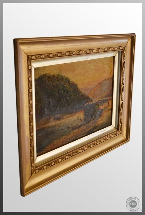 Antique Art Oil Painting on Canvas English School C1900