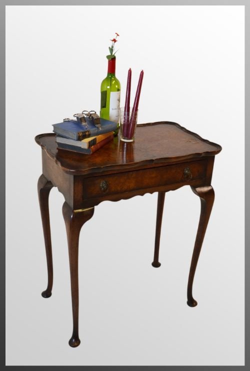 Burr Walnut Hall Side Console Sofa Table Antique C1900