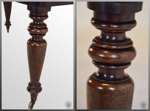 fig 2. Regency Antique Writing Table Desk Bureau Leather Top Former Square Piano c1830