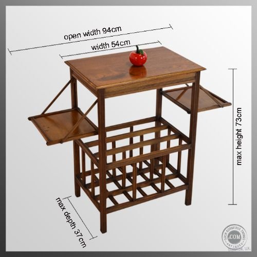 fig 1. Antique Edwardian Walnut Canterbury or Music Table With Reading Slope. c1910