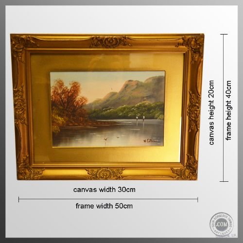 fig 1. Antique Art Oil Painting on Board English School c1900 Picture Signed W.Collins
