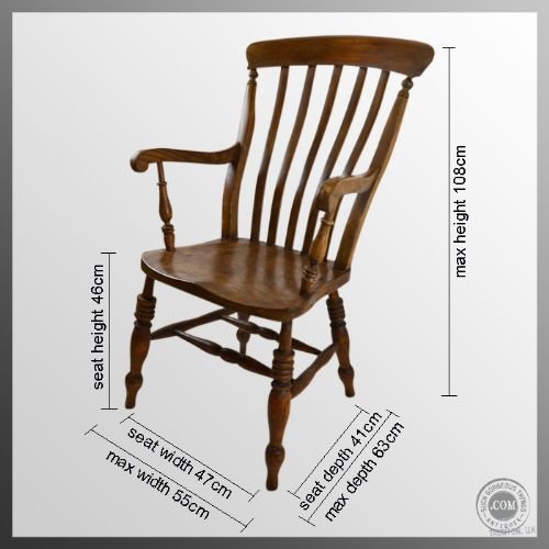fig 1. Antique Windsor Lath High Back Chair Country Elm & Beech Stick Armchair c1900
