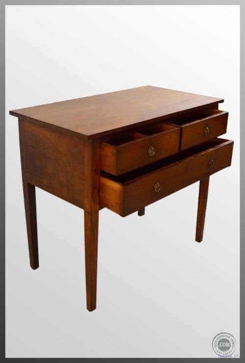 fig 2. Lowboy Antique Triple Drawer Console Table Mahogany George lll c1800