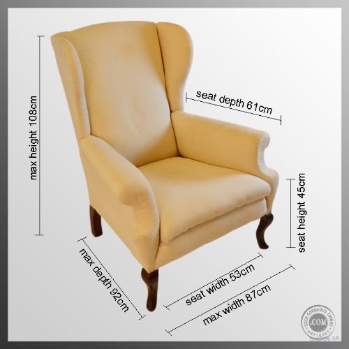 fig 1. Victorian Antique Wing Armchair Wingback Chair c1900