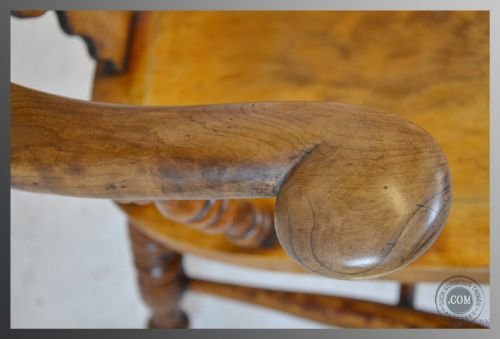 fig 2. Windsor Broad Arm Yorkshire Armchair Country Chair in Yew Elm & Fruitwood c1850