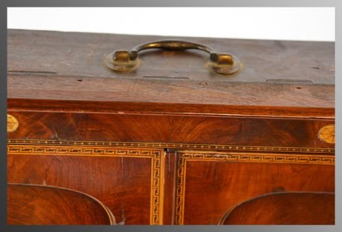 fig 2. Antique Regency Period Campaign Travelling Wall Display Cabinet c1810