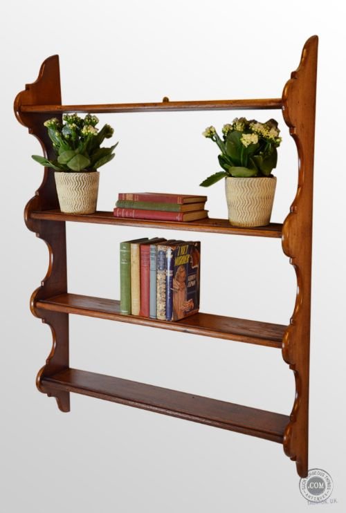 Display Shelf What Not Antique Mahogany Wall Plate Rack